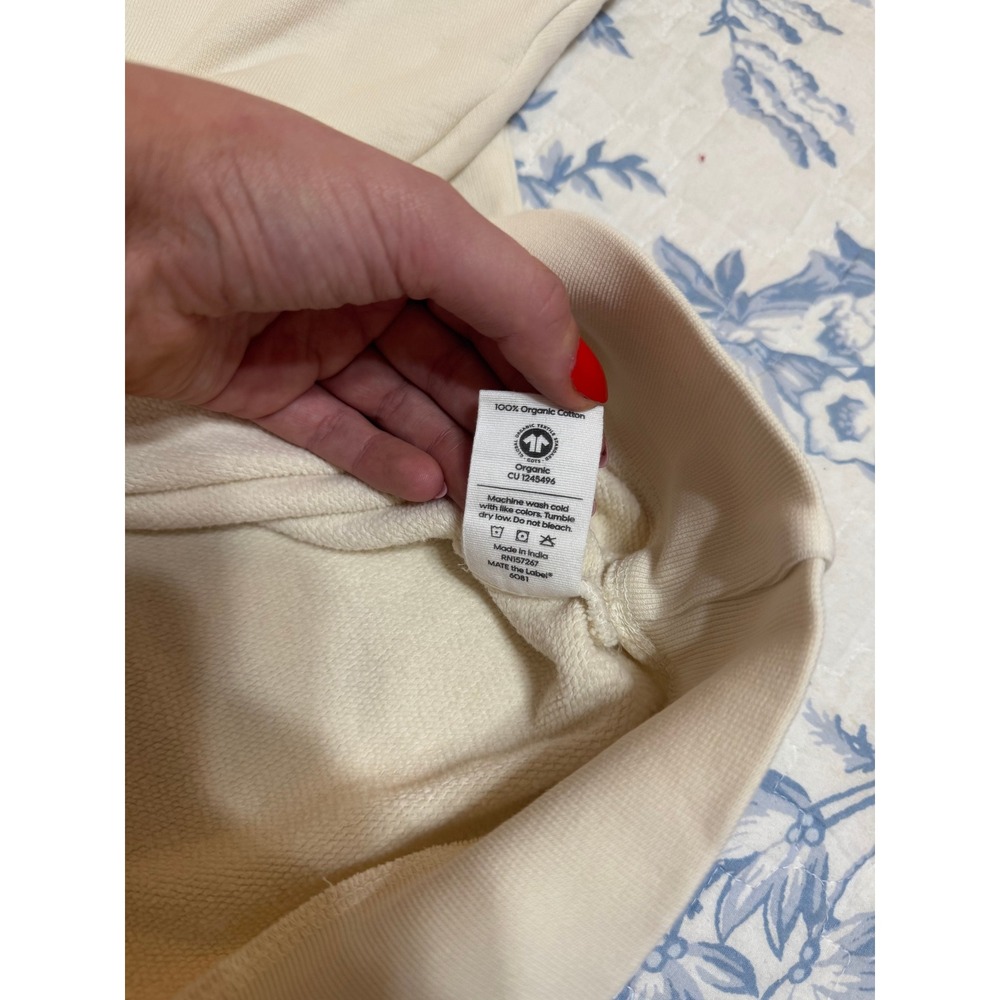 MATE the Label x Caraway Home Cook Organic Cotton Sweatshirt Cream XS/S - Picture 5 of 9